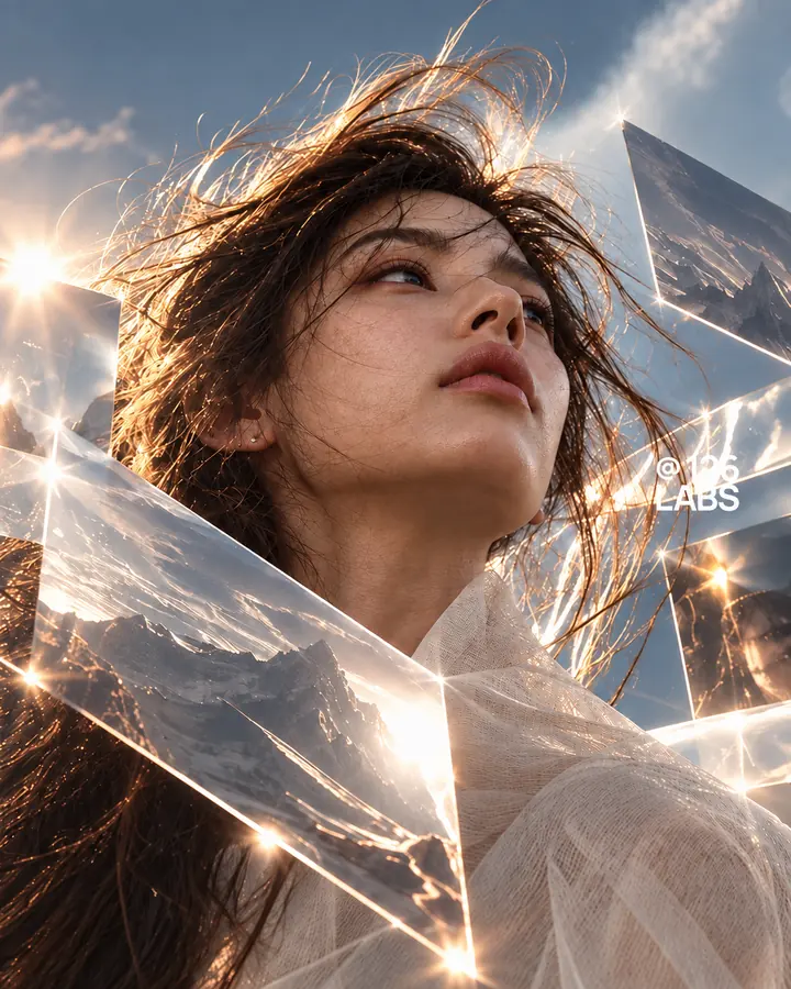 @126 LABS — original AI beauty editorial photography concept