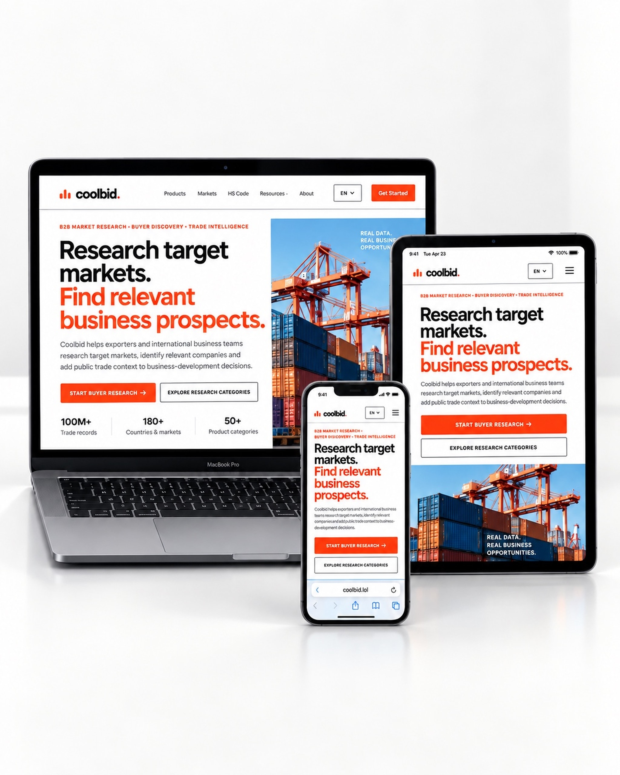 Coolbid — AI Trade Intelligence — Tech AI / Import–Export Data Intelligence case study by @126 LABS