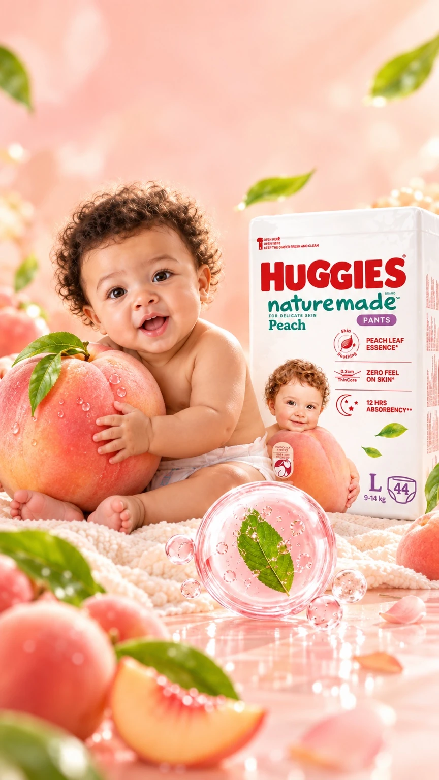 Huggies Naturemade Peach — Commercial / TVC / Branded Video case study by @126 LABS