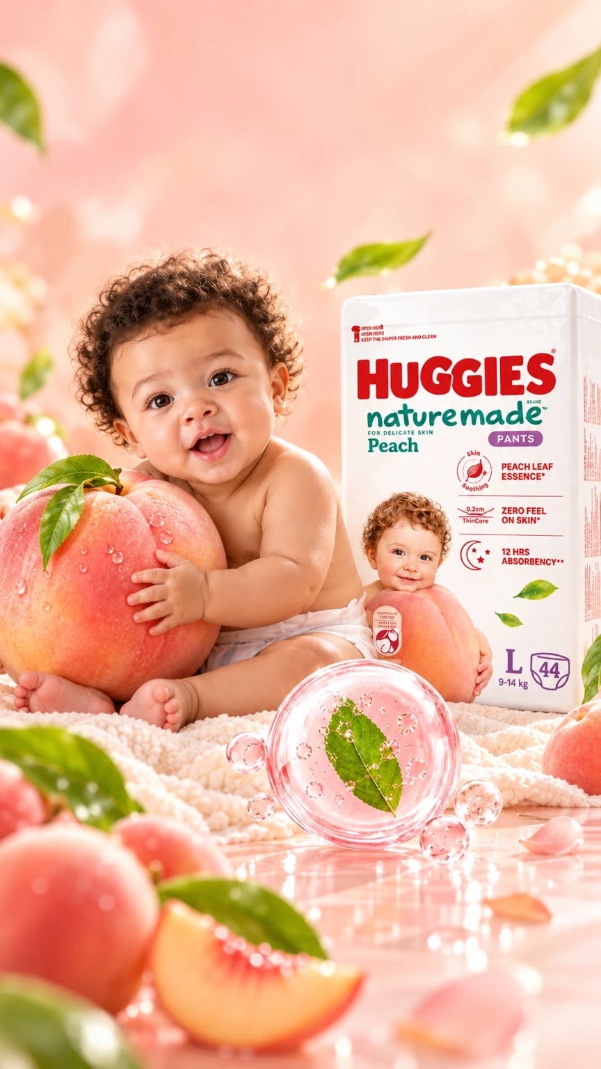 Huggies Naturemade Peach — @126 LABS case study